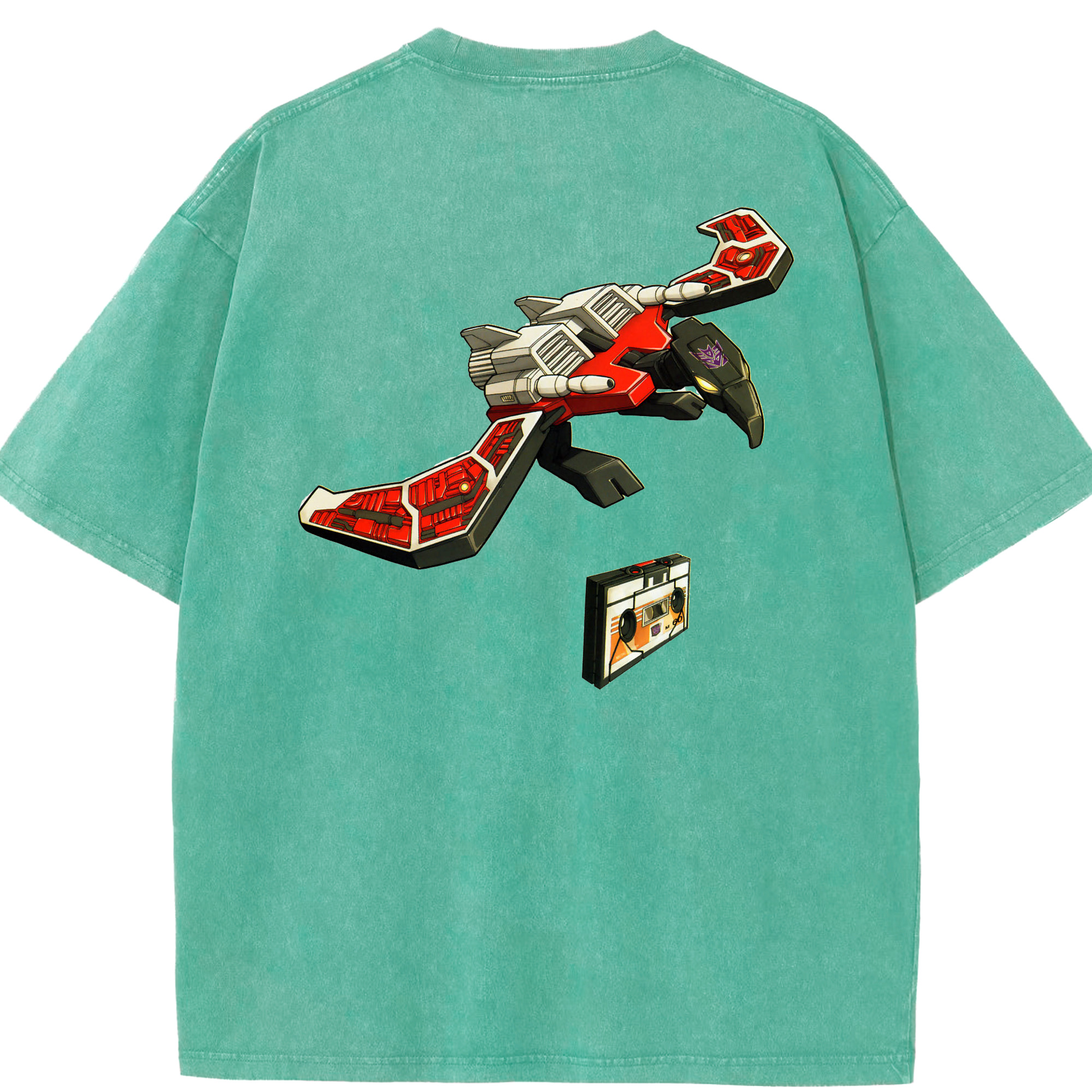 （画像用）  綿100% ヴィンテージ風 半袖Tシャツ（背面プリント）